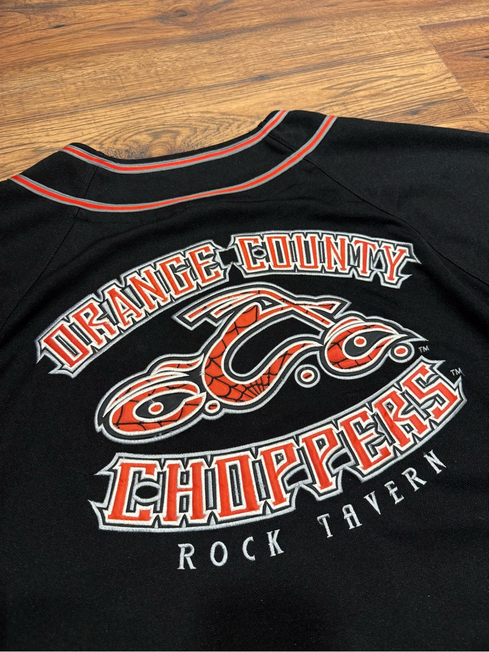 Vintage Orange County Choppers 90’s Embroidered Big Logo Button Up Jersey